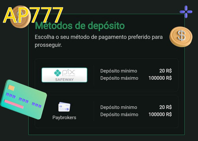 O cassino AP777bet oferece uma grande variedade de métodos de pagamento